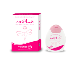 24PLUS (Hồng 100ml) Dung Dịch Vệ Sinh Phụ Nữ Dưỡng Ẩm Suốt 24H